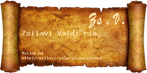 Zsilavi Valéria névjegykártya